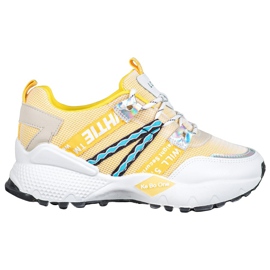 Bona Love Mesh Cipők fehér sárga