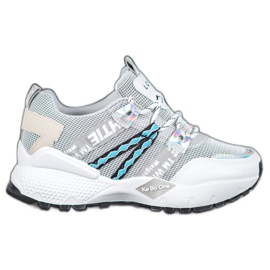 Bona Love Mesh Cipők fehér szürke