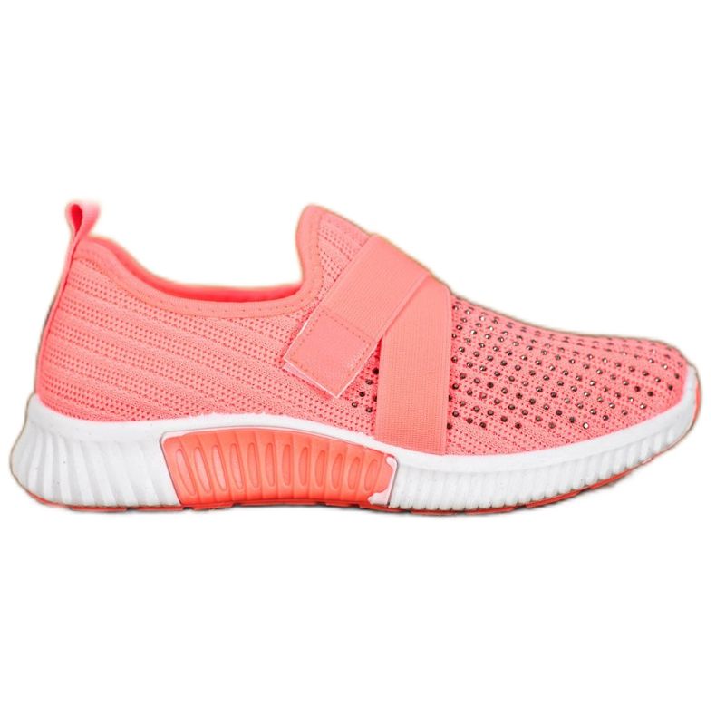 SHELOVET Rózsaszín sliponok kristályokkal sokszínű