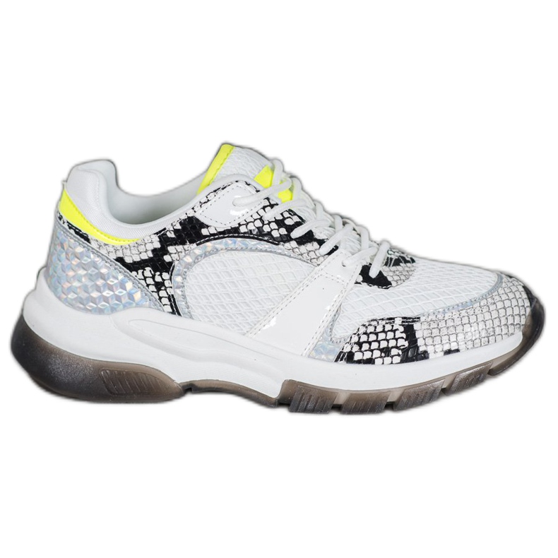 Kylie Kényelmes Snake Print Cipők fehér sokszínű