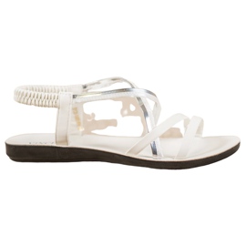 VINCEZA Slip-On szandál fehér