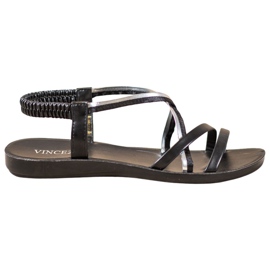 VINCEZA Slip-On szandál fekete