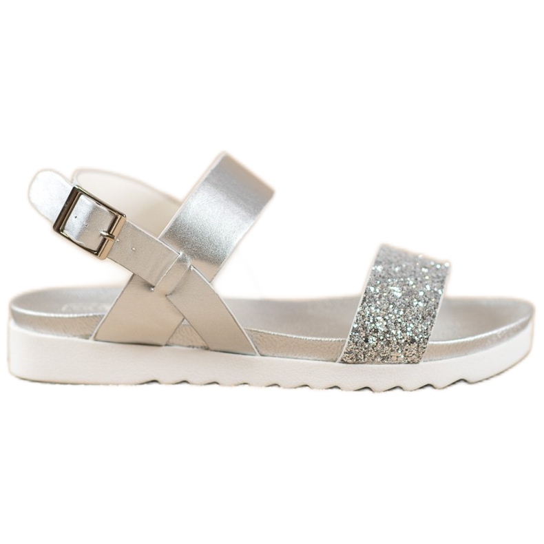 Filippo Ezüst szandál a platformon szürke