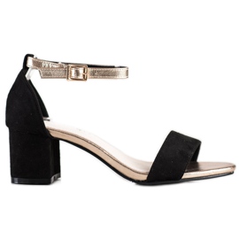 Goodin Elegáns szandál a bárban fekete Goodin Elegáns szandál a bárban fekete