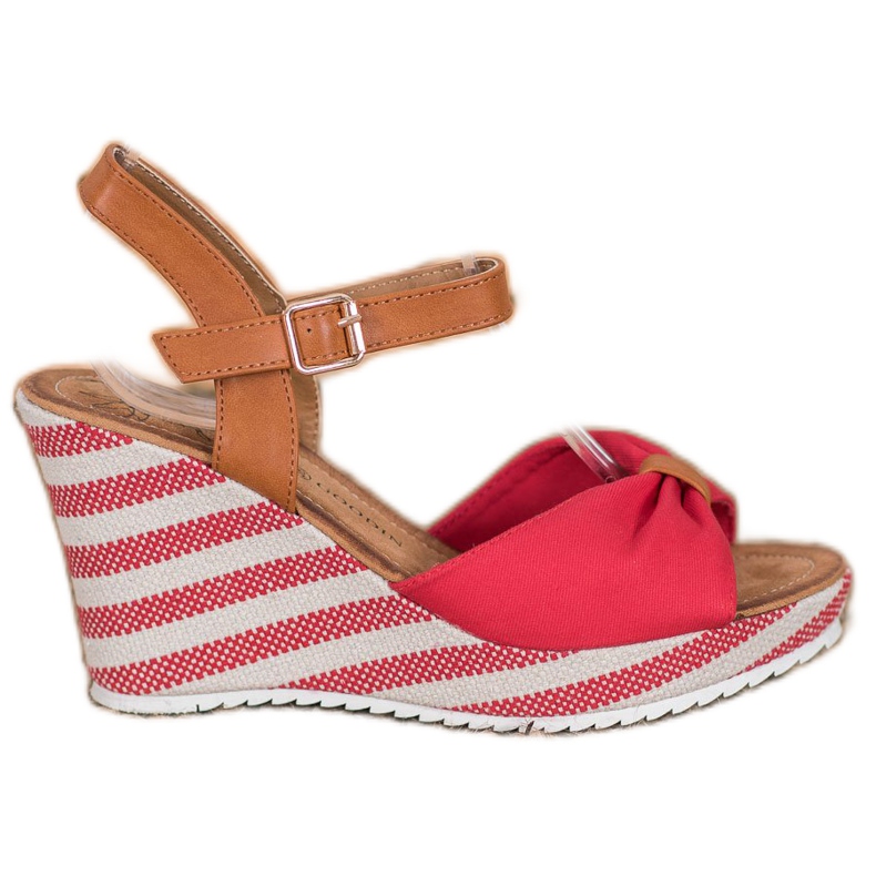 Goodin Piros szandál az ék barna