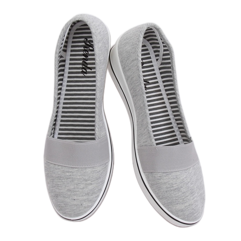 Szürke balerinák ékeken S81B001 Szürke