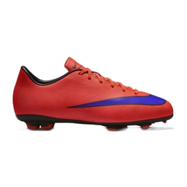 Nike Mercurial Victory V Fg Jr 651634-650 futballcipő piros narancs és vörös Nike Mercurial Victory V Fg Jr 651634-650 futballcipő piros narancs és vörös