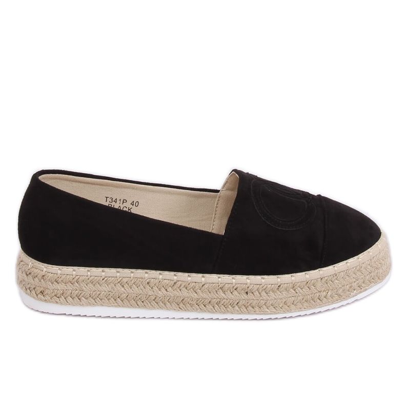 Fekete női espadrillák T341P Fekete
