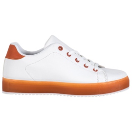 SHELOVET Cipő színes talppal fehér SHELOVET Cipő színes talppal fehér