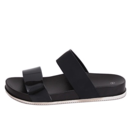 Fekete CK66P Fekete papucs gumipánttal Fekete CK66P Fekete papucs gumipánttal