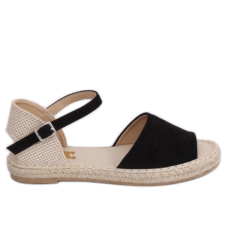 Fekete BB28P Fekete espadrilles barna
