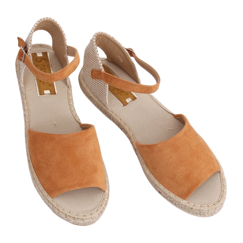 Espadrilles vágott teve BB28P Camel barna