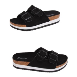 Fekete scholki papucs SS115P Fekete Fekete scholki papucs SS115P Fekete