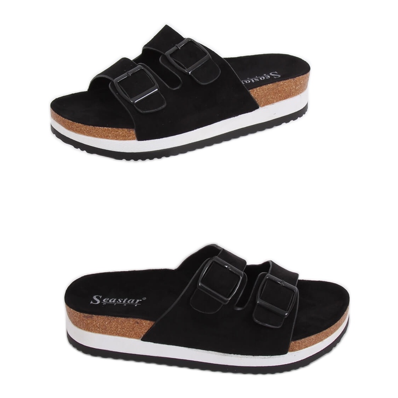 Fekete scholki papucs SS115P Fekete