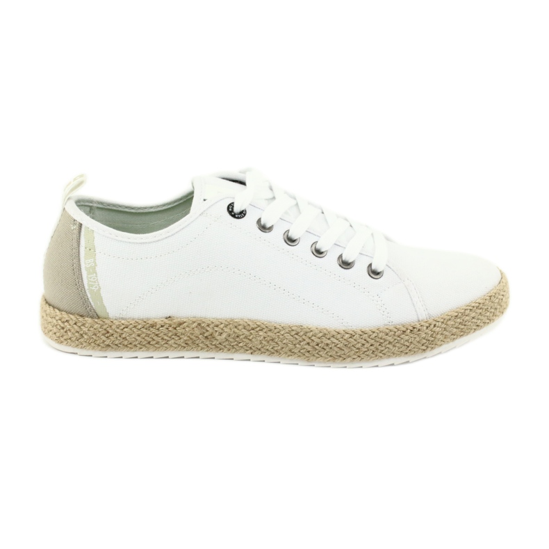 Férfi espadrilles Big Star 174155 csipke fehér barna