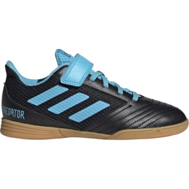 Adidas Predator 19.4 H&L In Sala Jr G25831 futballcipő szürke fekete Adidas Predator 19.4 H&L In Sala Jr G25831 futballcipő szürke fekete