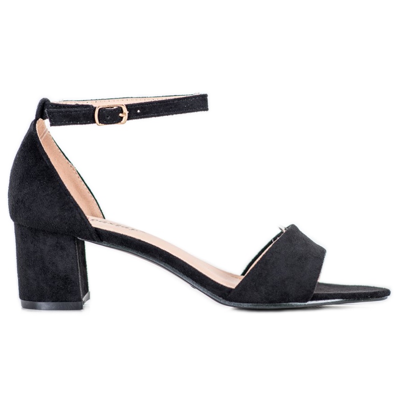 Seastar Kényelmes magas sarkú szandál fekete