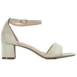 Seastar Kényelmes magas sarkú szandál zöld Seastar Kényelmes magas sarkú szandál zöld