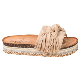 Seastar Papucs szegéllyel barna Seastar Papucs szegéllyel barna