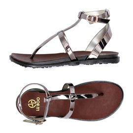 Lu Boo Black Mirror szandál római japán Lento fekete