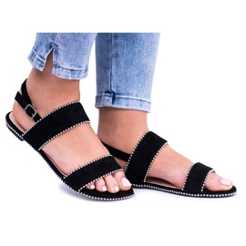 Lu Boo női fekete szandál Jets Noeli