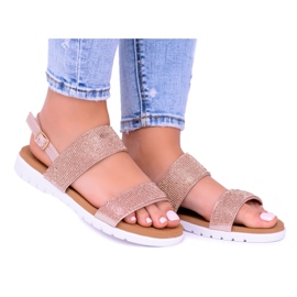 Lu Boo női pezsgős szandál tökéletes köbcirkóniával rózsaszín Lu Boo női pezsgős szandál tökéletes köbcirkóniával rózsaszín