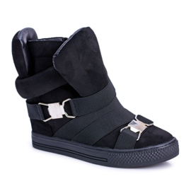 Női tornacipő Lu Boo Elastic zenekarokkal Black Pumpes fekete