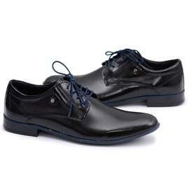 KOMODO Fekete bőr elegáns cipő a Massimiliano -tól