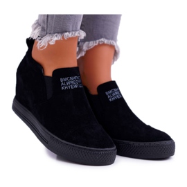Női Snekers Cipők Lu Boo Slip-on Black Kaori fekete