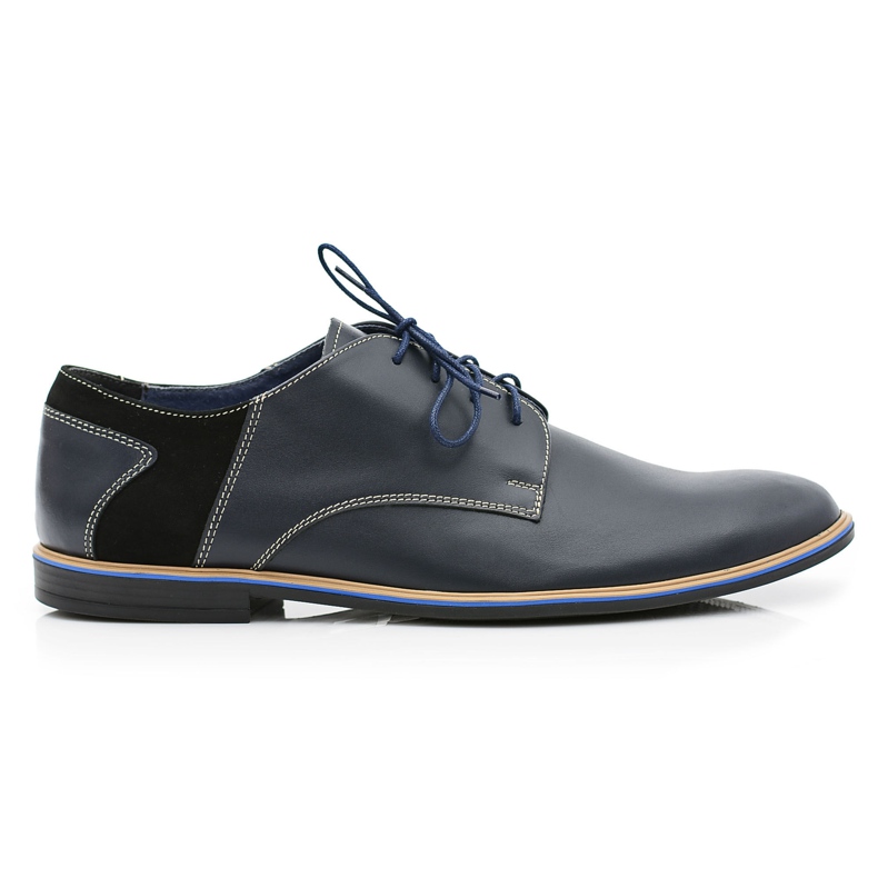 Bednarek Polish Shoes Férfi Brogues Bednarek Elegáns bőr Navy Blue Biagio sötétkék