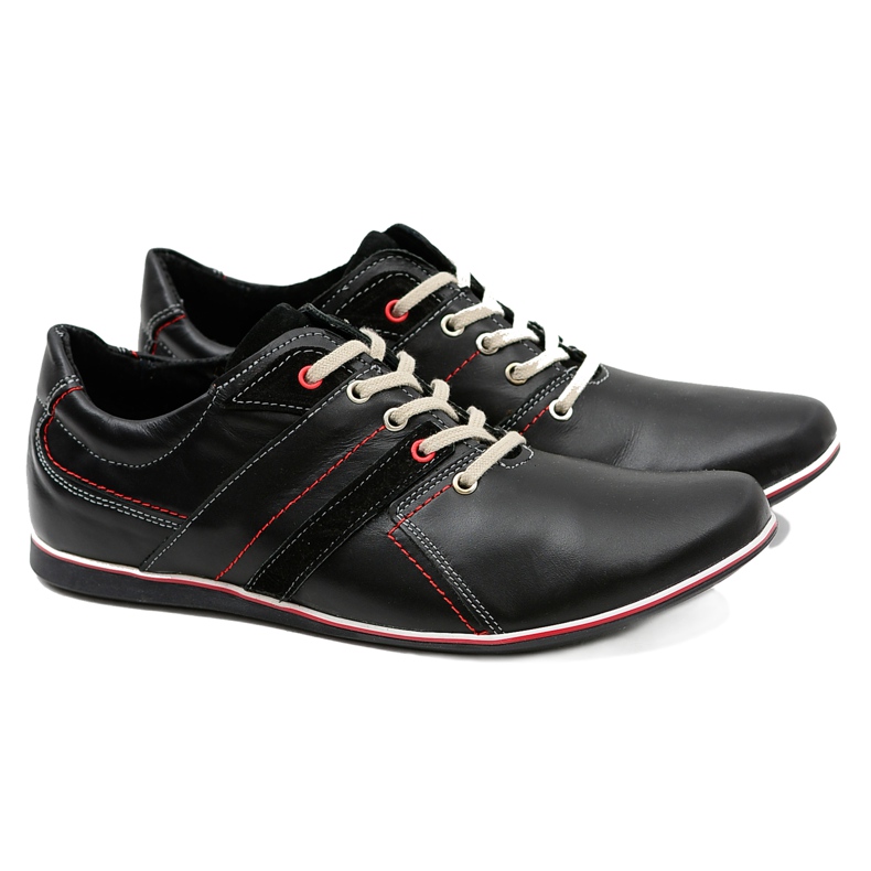 Mario Boschetti Férfi bőr alkalmi cipő Conti fekete