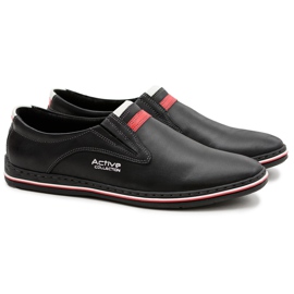 Joker Felcsúsztatható fekete bőr férfi cipő Mellos