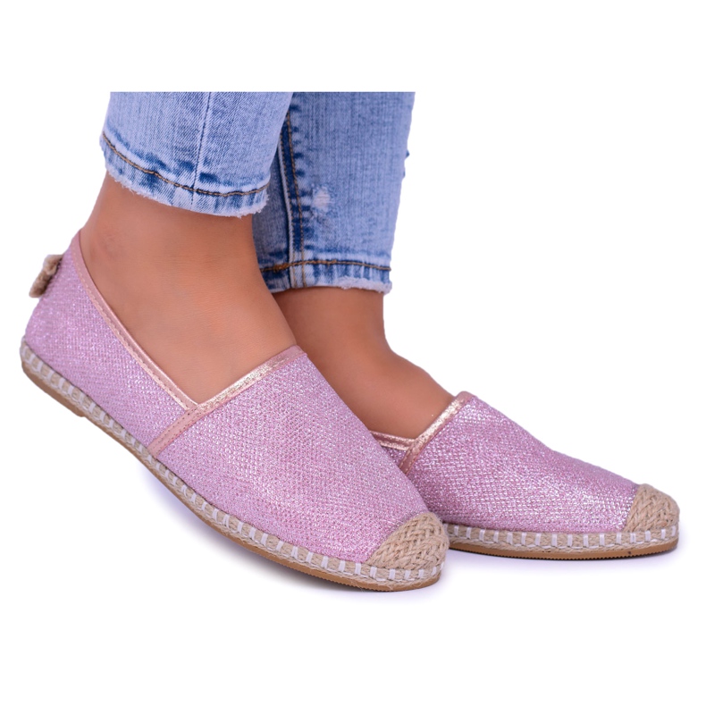 Lu Boo Glitter női rózsaszín espadrilles Slip On Miravet