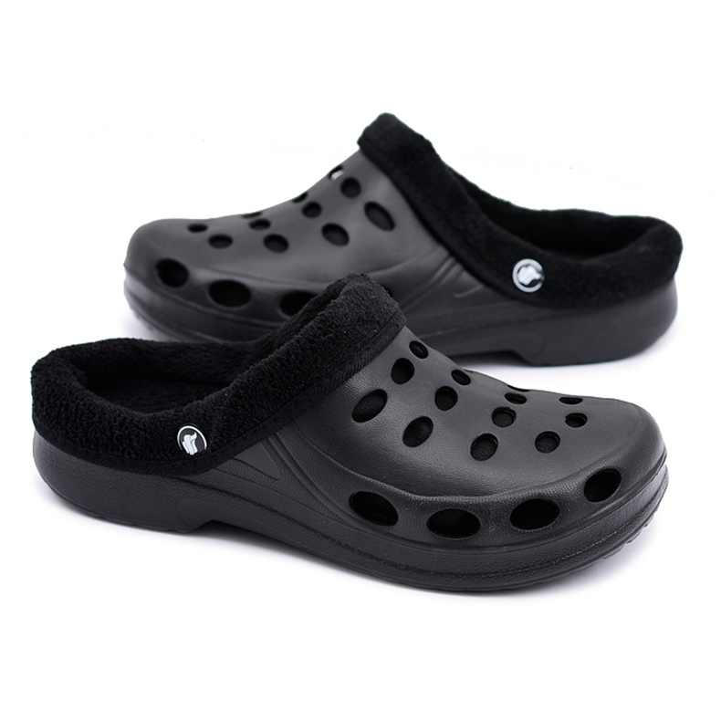 Flameshoes Férfi papucs Meleg szandál Fekete Kroks Eva