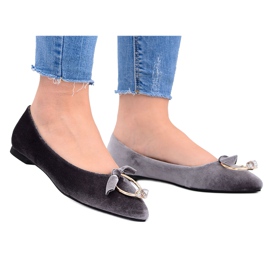 Lu Boo | Szürke bársony balerinák fülbevaló szeptum