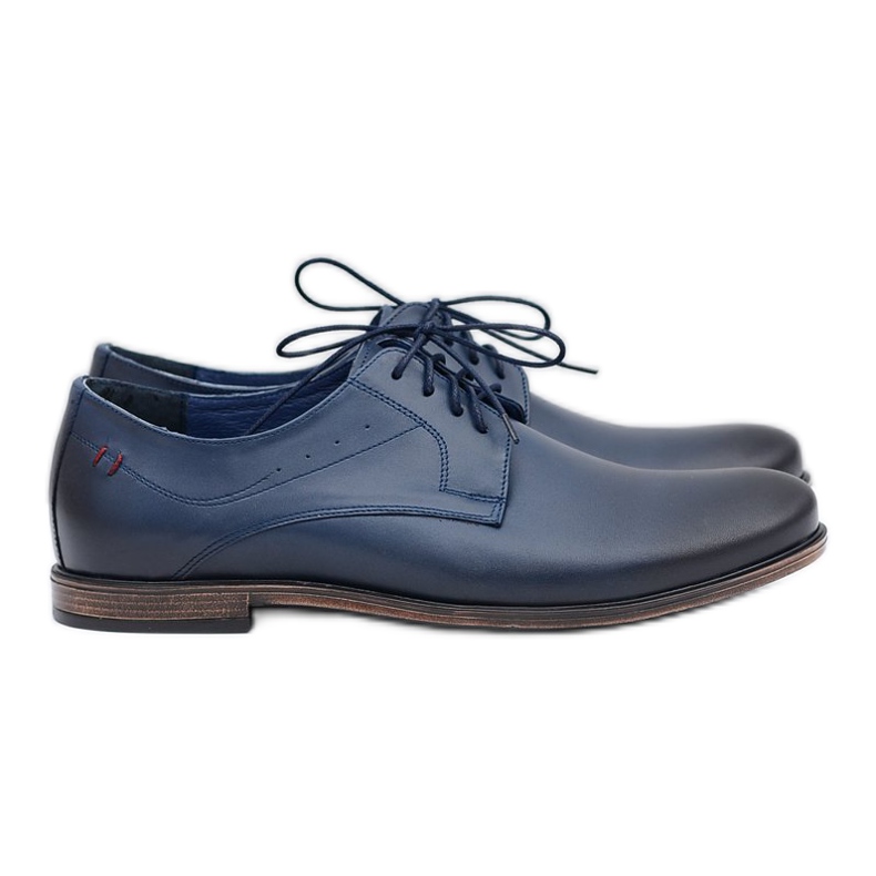 Nikopol Navy Blue Leather férfi cipő James sötétkék
