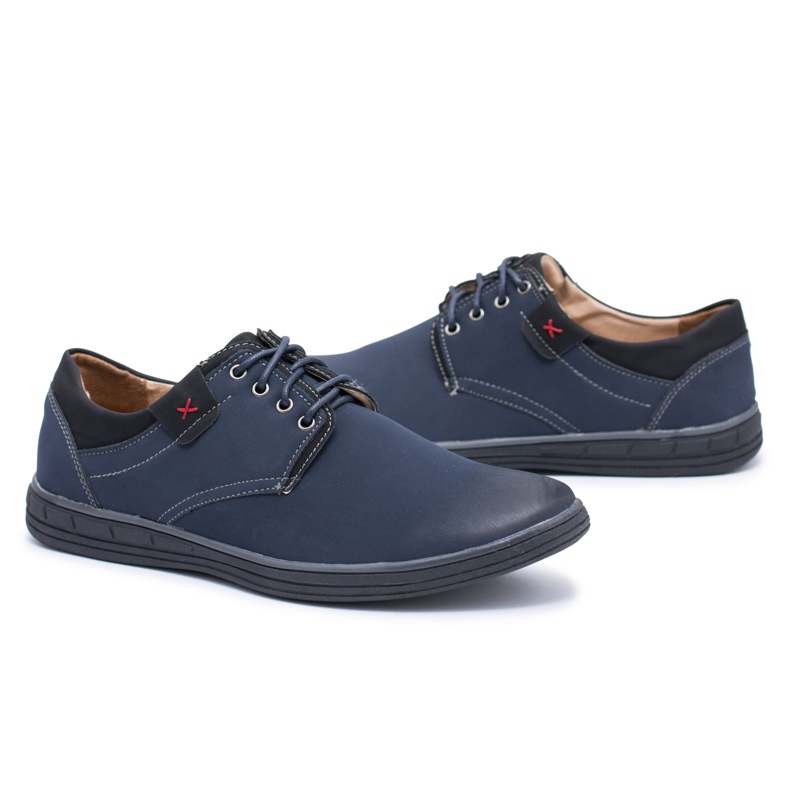 Férfi Delgado Navy Blue Brogues sötétkék