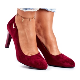 Női burgundi velúr pumpák egy bárban Sergio Leone Campbell piros Női burgundi velúr pumpák egy bárban Sergio Leone Campbell piros