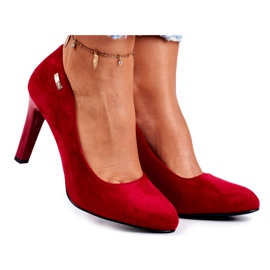 Női pumpák Suede Red Sergio Leone Campbell piros