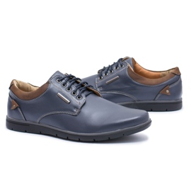 Férfi Efrato Navy Blue Brogues sötétkék