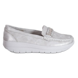 SHELOVET Kényelmes cipők a platformon szürke