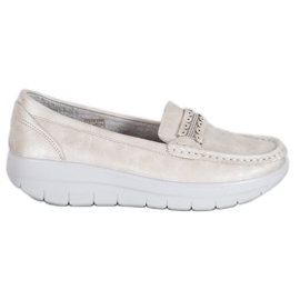 SHELOVET Kényelmes cipők a platformon sárga SHELOVET Kényelmes cipők a platformon sárga