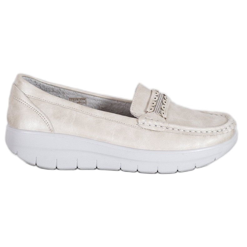 SHELOVET Kényelmes cipők a platformon sárga SHELOVET Kényelmes cipők a platformon sárga