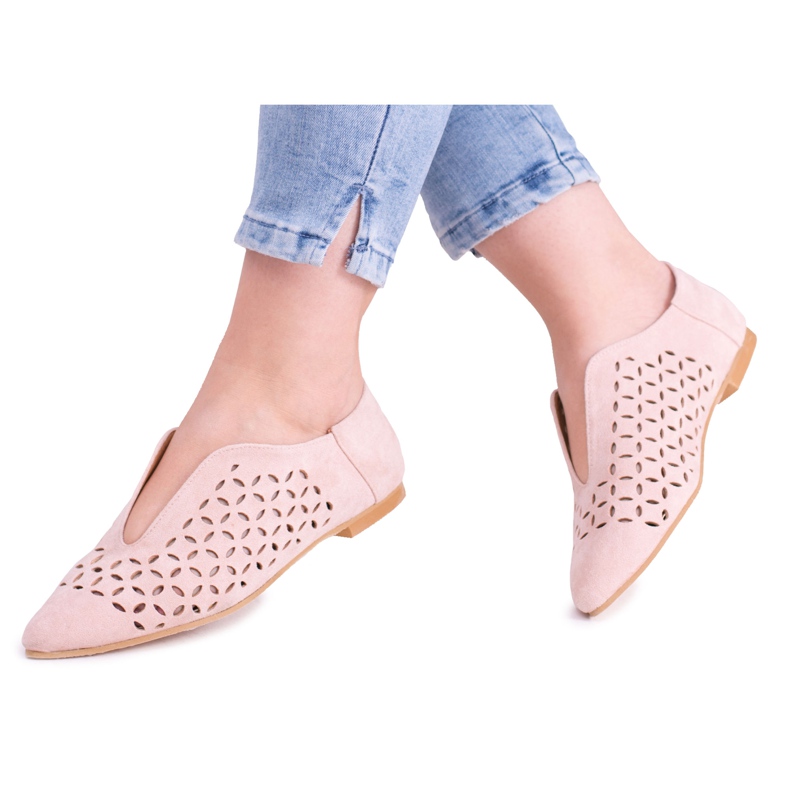 Lu Boo Suede Női Slip-On Synthia Shoes Powder Pink rózsaszín