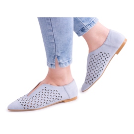 Lu Boo Blue Suede Női Slip-on Synthia cipő kék Lu Boo Blue Suede Női Slip-on Synthia cipő kék