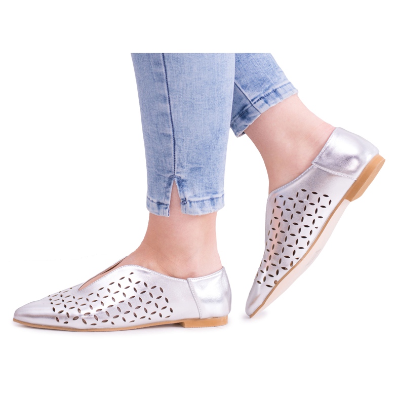 Lu Boo Silver Női Synthia Slip-On cipő szürke