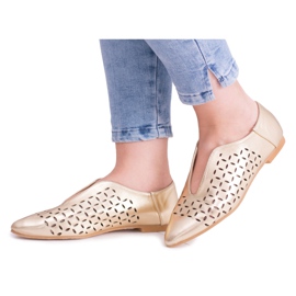Lu Boo Golden Synthia Slip-On cipő aranysárga