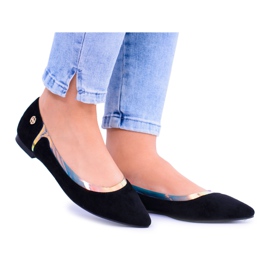 Lu Boo fekete átlátszó holografikus balerinák Szpic Lisonban