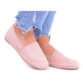 Női espadrilles Estelle Powder Pink rózsaszín Női espadrilles Estelle Powder Pink rózsaszín