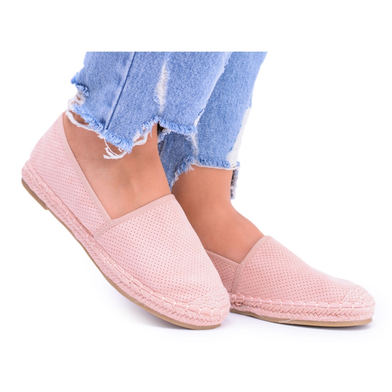 Női espadrilles Estelle Powder Pink rózsaszín